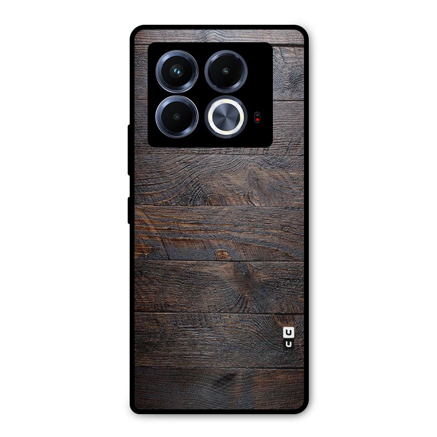 Dark Wood Printed Metal Back Case for Infinix Note 40 5G