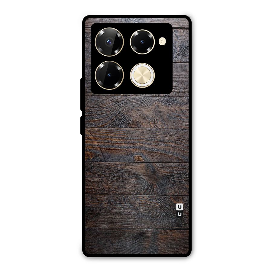 Dark Wood Printed Metal Back Case for Infinix Note 40 Pro Plus