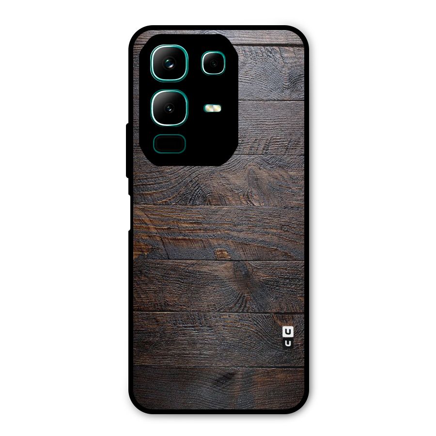Dark Wood Printed Metal Back Case for Infinix Note 50x