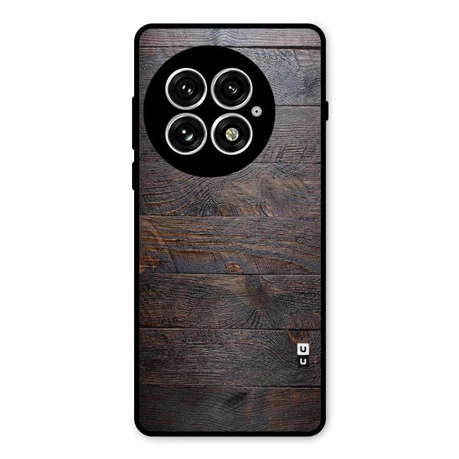 Dark Wood Printed Metal Back Case for OnePlus 13