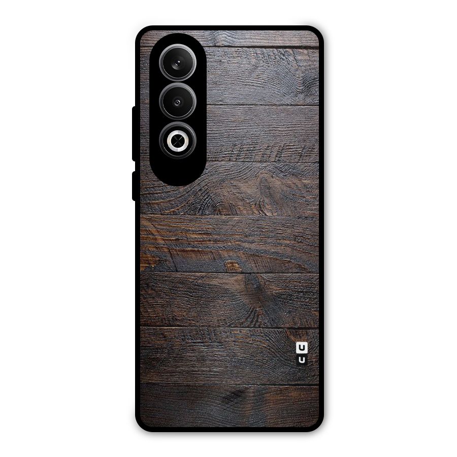 Dark Wood Printed Metal Back Case for OnePlus Nord CE4