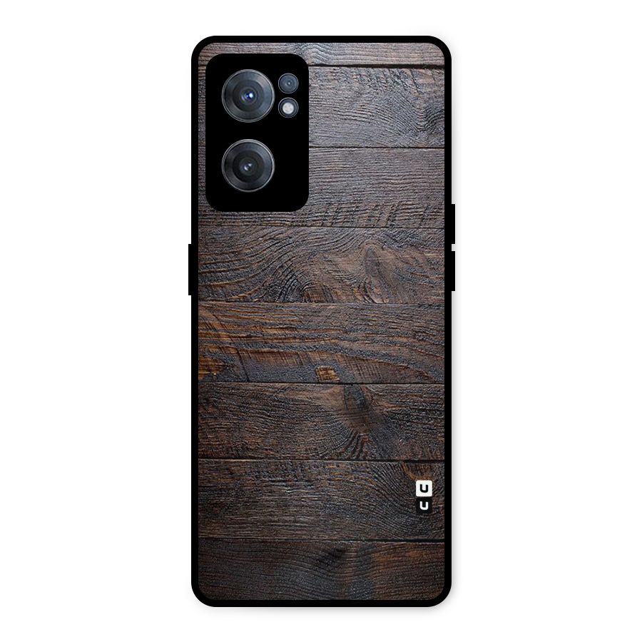 Dark Wood Printed Metal Back Case for OnePlus Nord CE 2 5G