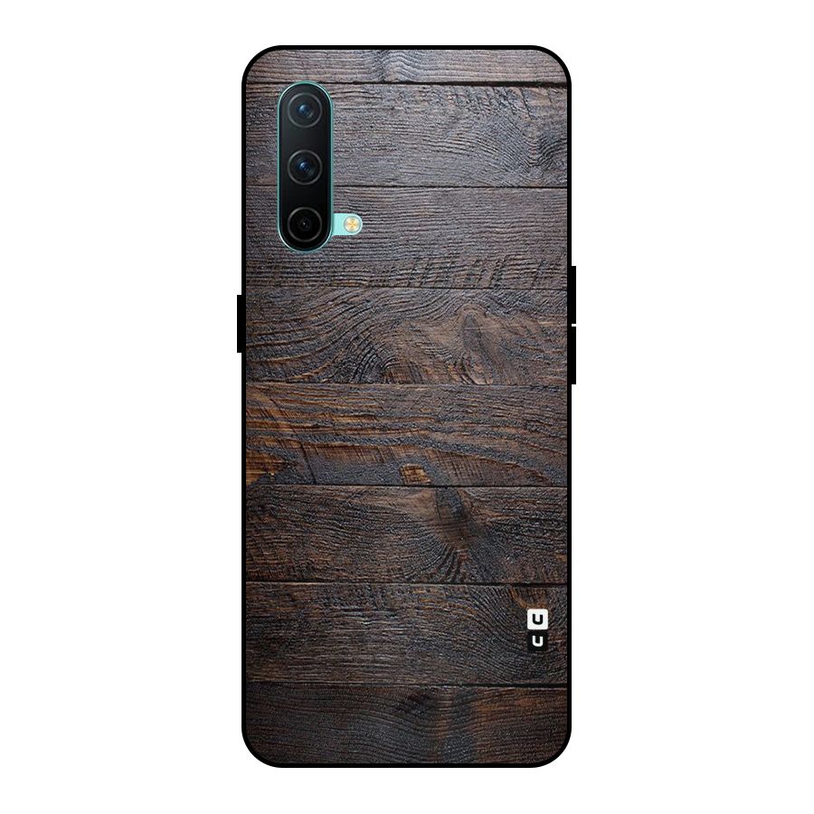 Dark Wood Printed Metal Back Case for OnePlus Nord CE 5G