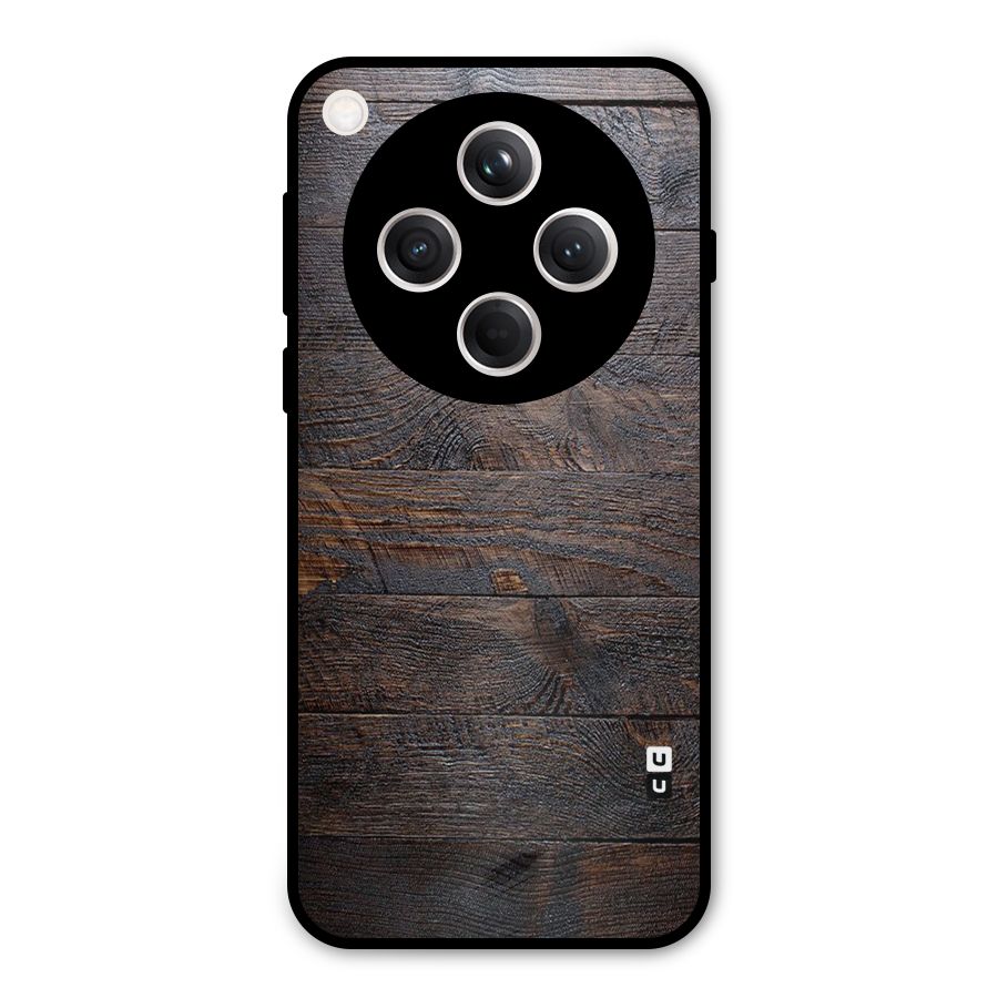 Dark Wood Printed Metal Back Case for Oppo Find X8