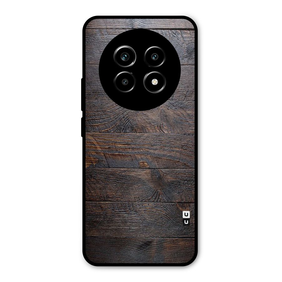 Dark Wood Printed Metal Back Case for Realme 13 Pro