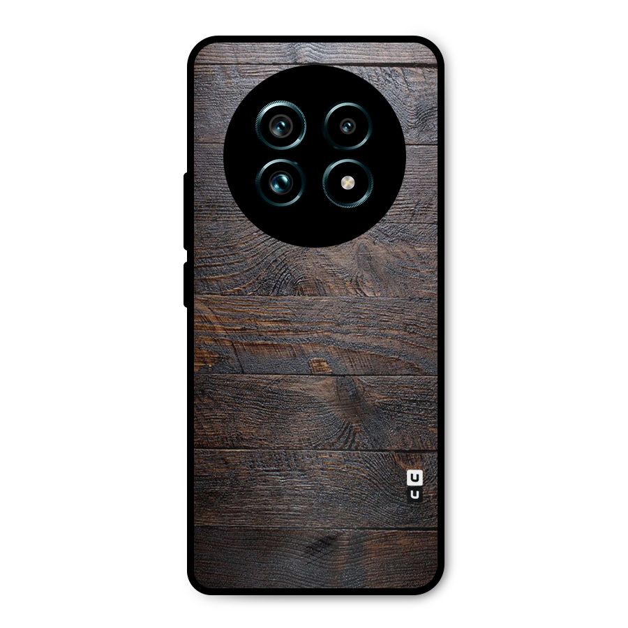 Dark Wood Printed Metal Back Case for Realme 13 Pro Plus