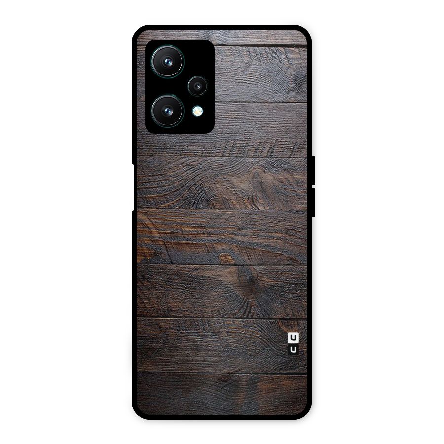 Dark Wood Printed Metal Back Case for Realme 9 Pro 5G