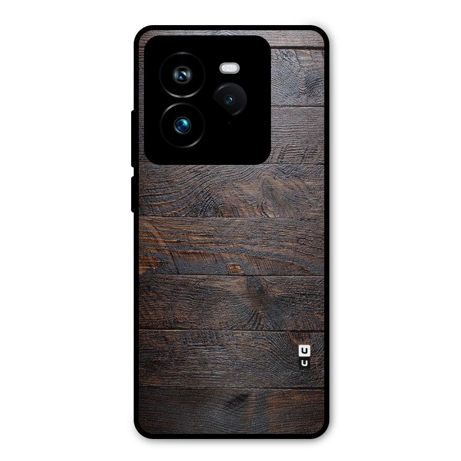 Dark Wood Printed Metal Back Case for Realme GT 7 Pro