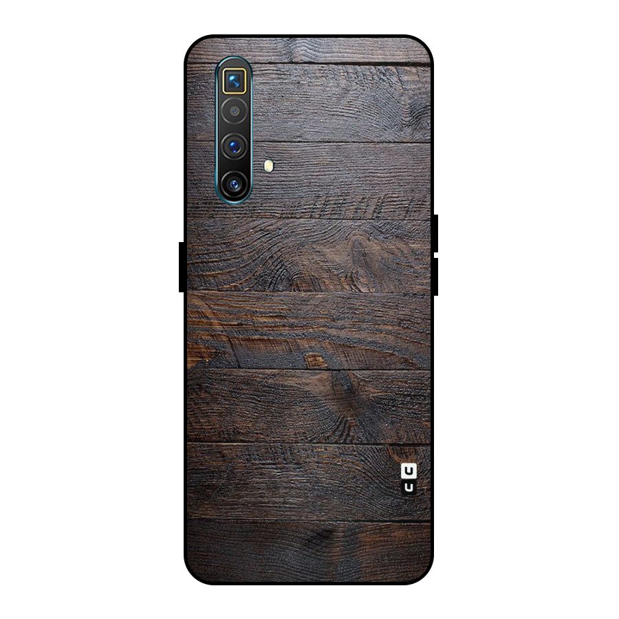 Dark Wood Printed Metal Back Case for Realme X3 SuperZoom