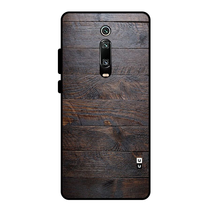 Dark Wood Printed Metal Back Case for Redmi K20