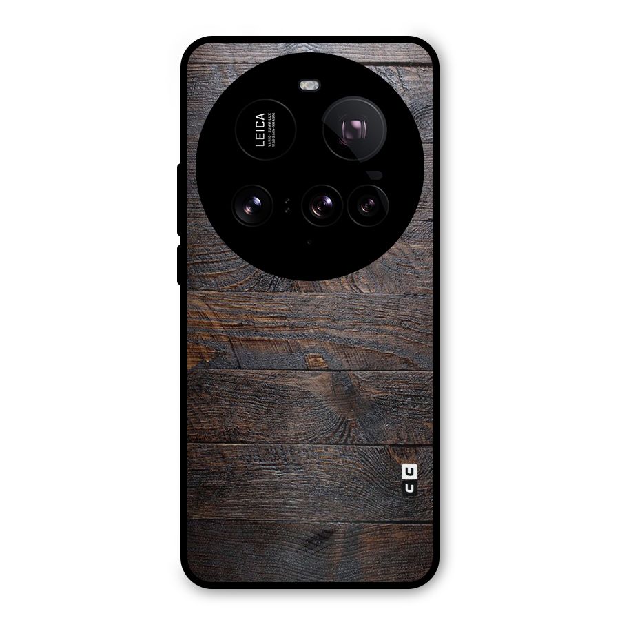 Dark Wood Printed Metal Back Case for Xiaomi 15 Ultra