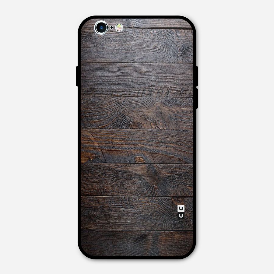 Dark Wood Printed Metal Back Case for iPhone 6 6s