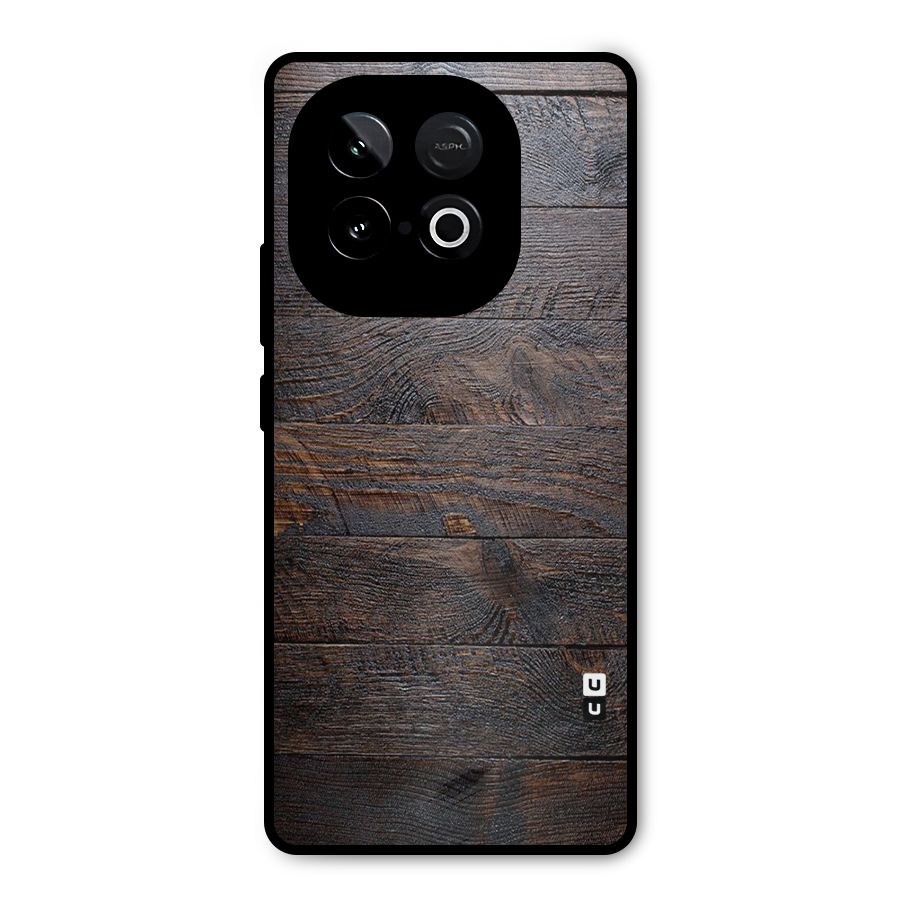 Dark Wood Printed Metal Back Case for iQOO Neo 10