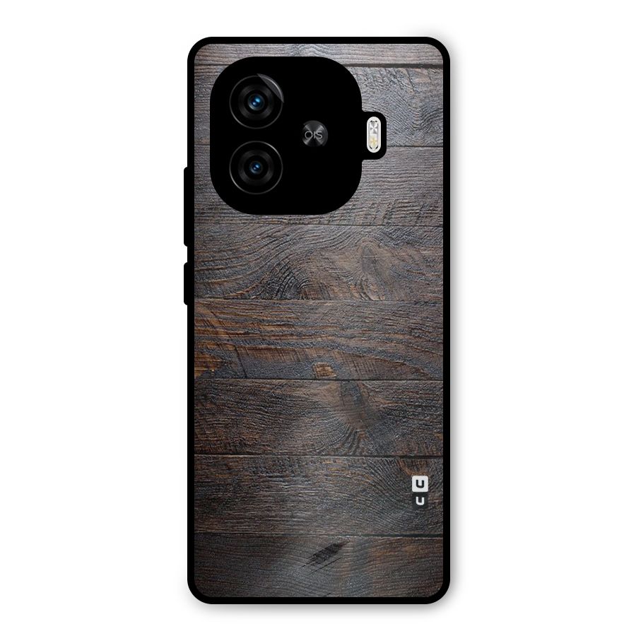 Dark Wood Printed Metal Back Case for iQOO Neo 10R