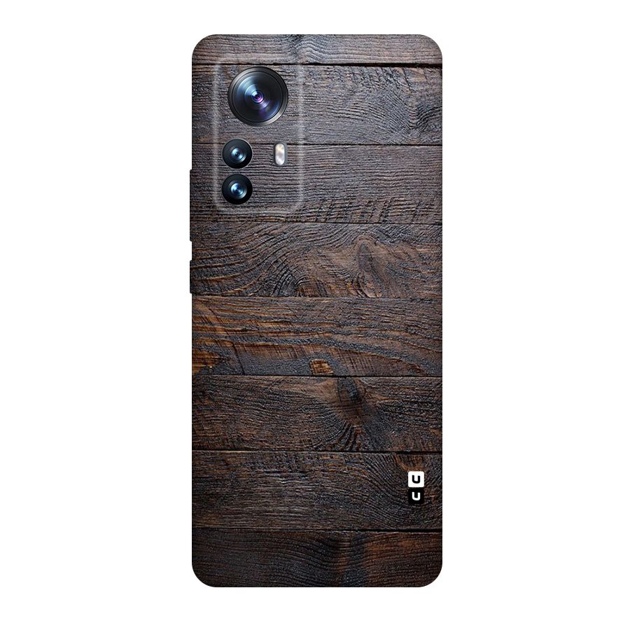 Dark Wood Printed Original Polycarbonate Back Case for Xiaomi 12 Pro