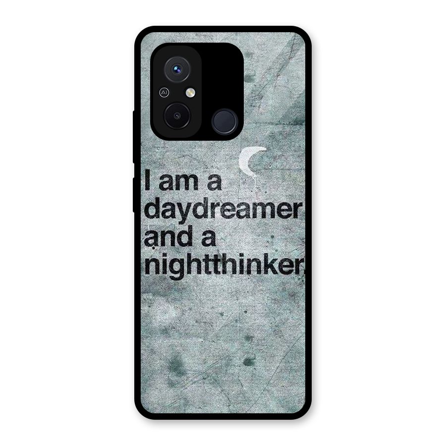 Day Dreamer Night Thinker Glass Back Case for Redmi 12C