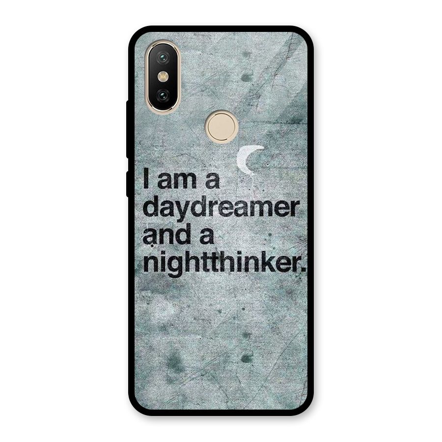 Day Dreamer Night Thinker Glass Back Case for Redmi A2