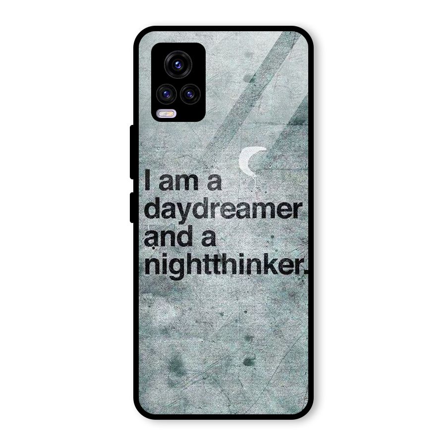 Day Dreamer Night Thinker Glass Back Case for Vivo V20 2021