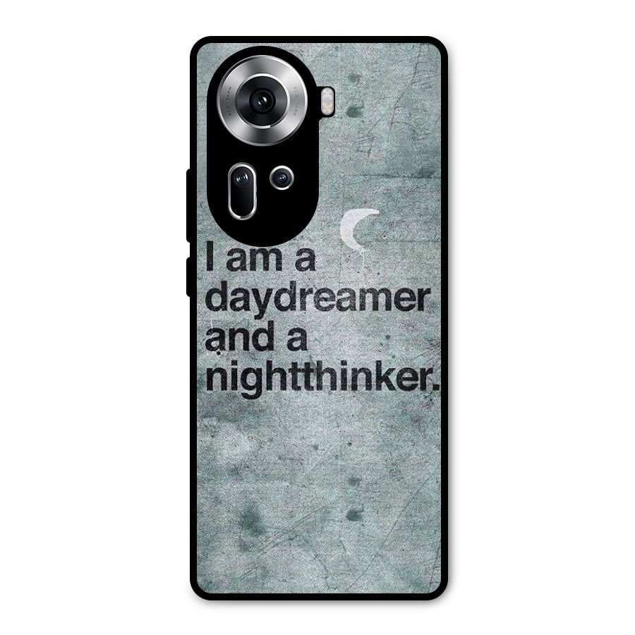 Day Dreamer Night Thinker Metal Back Case for Oppo Reno11 5G