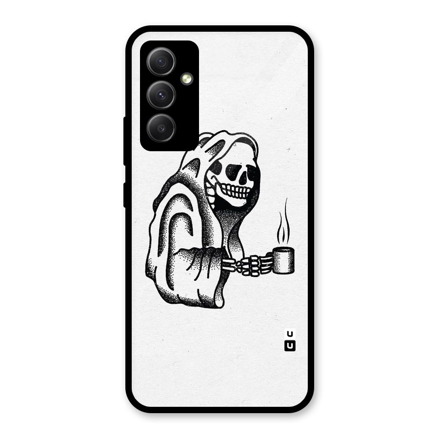 Dead But Coffee Glass Back Case for Galaxy A34