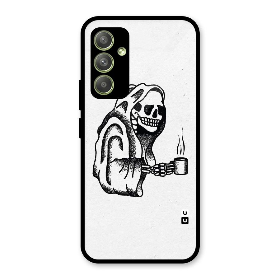 Dead But Coffee Glass Back Case for Galaxy A54