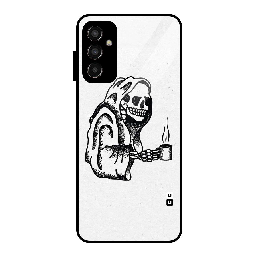 Dead But Coffee Glass Back Case for Galaxy F13