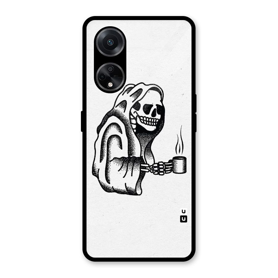 Dead But Coffee Glass Back Case for Oppo F23
