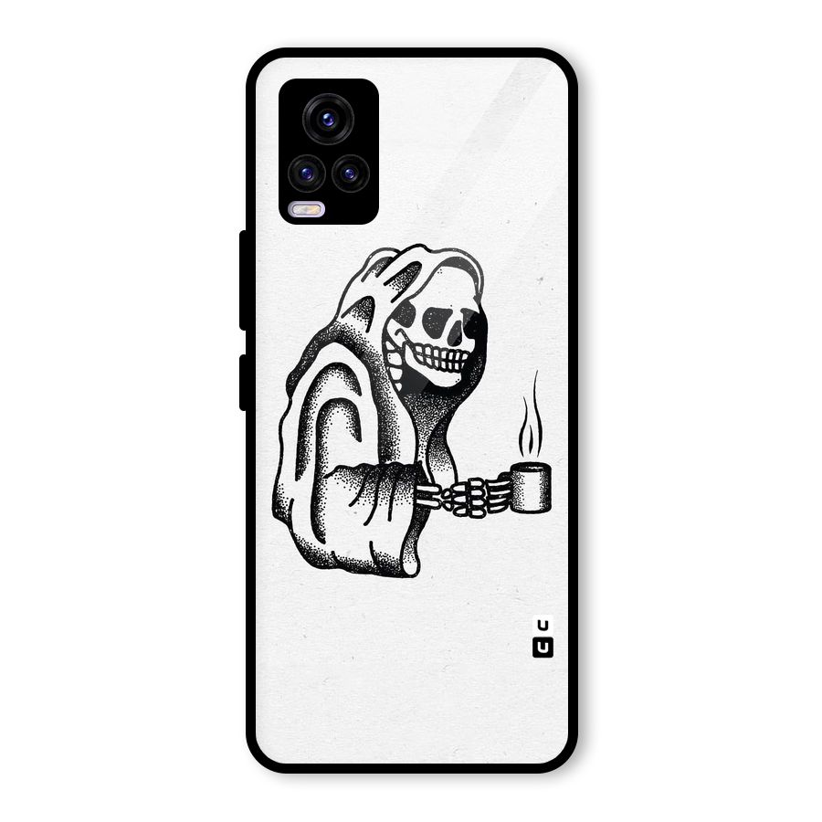 Dead But Coffee Glass Back Case for Vivo V20 2021