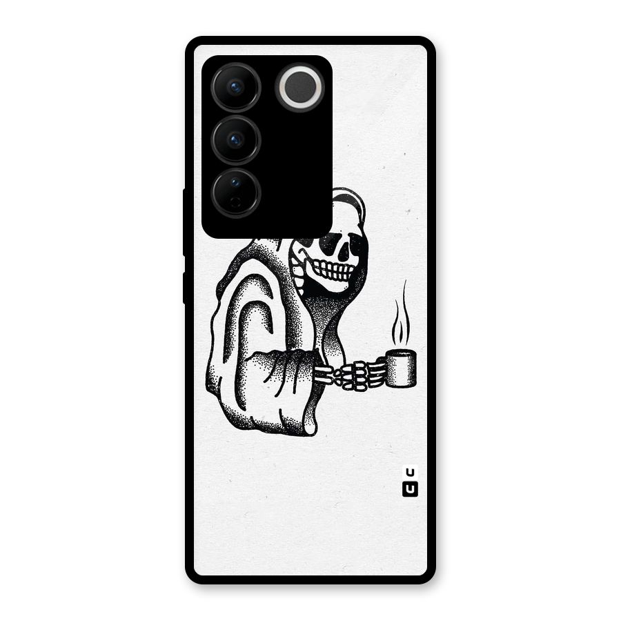 Dead But Coffee Glass Back Case for Vivo V27 Pro