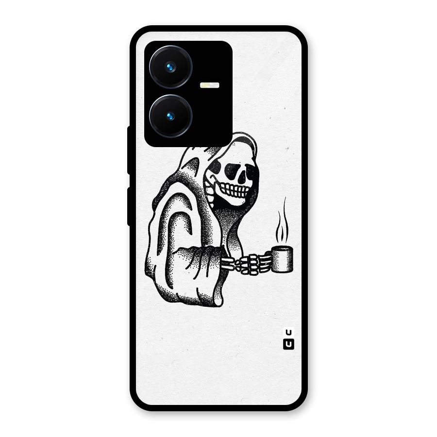Dead But Coffee Glass Back Case for Vivo Y22s