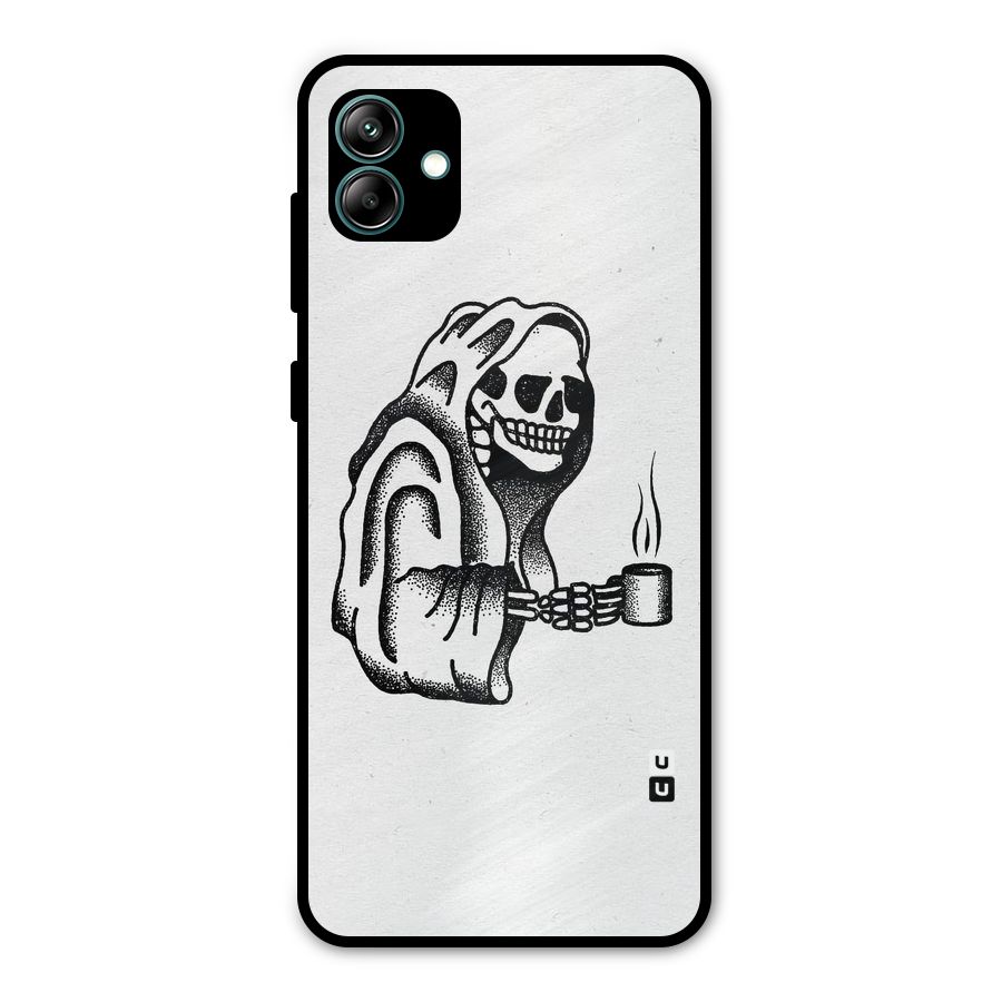 Dead But Coffee Metal Back Case for Galaxy A04