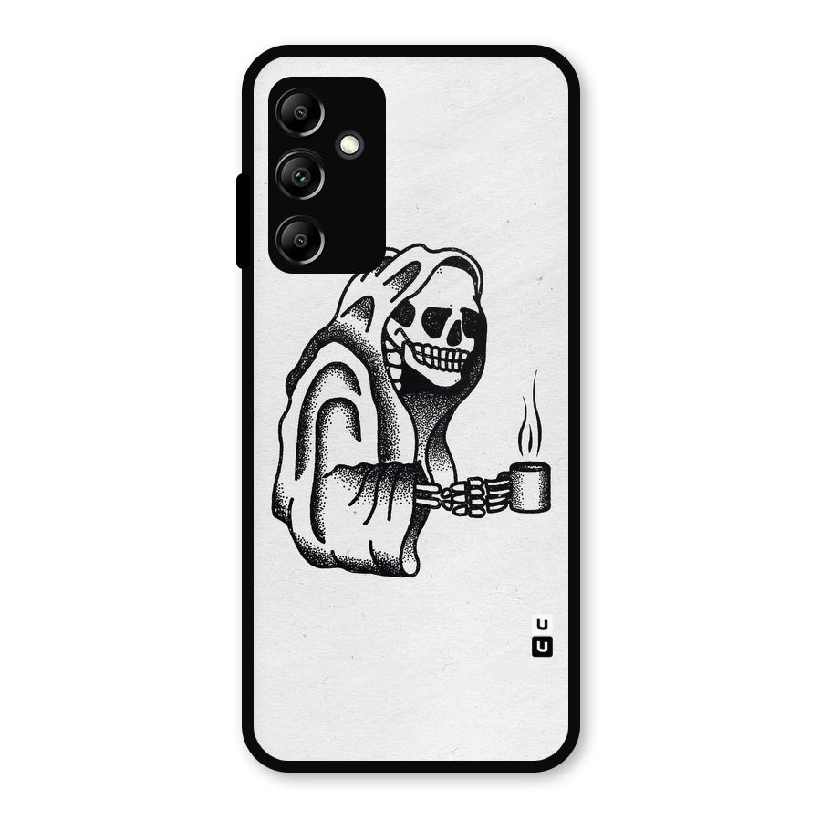 Dead But Coffee Metal Back Case for Galaxy A14 5G