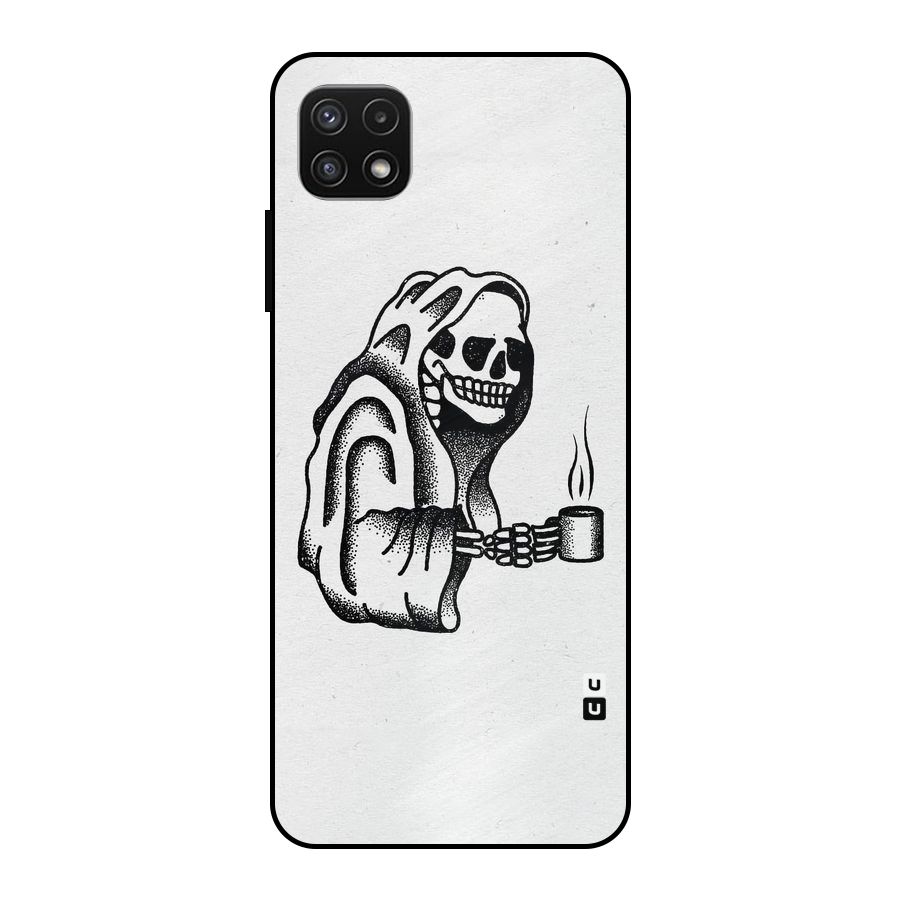 Dead But Coffee Metal Back Case for Galaxy A22 5G