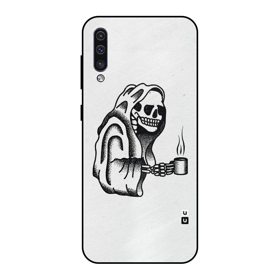 Dead But Coffee Metal Back Case for Galaxy A30s