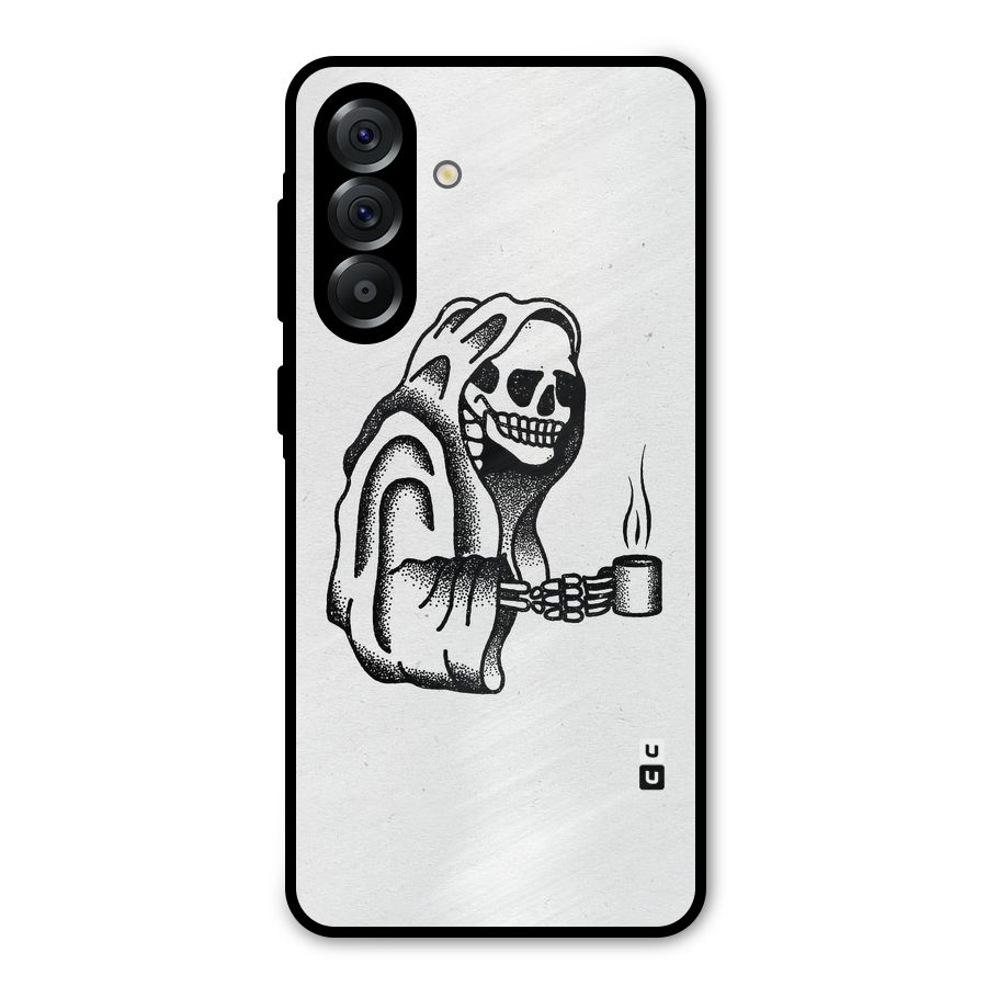 Dead But Coffee Metal Back Case for Galaxy A36