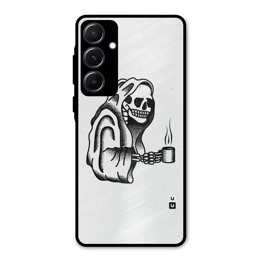 Dead But Coffee Metal Back Case for Galaxy A55