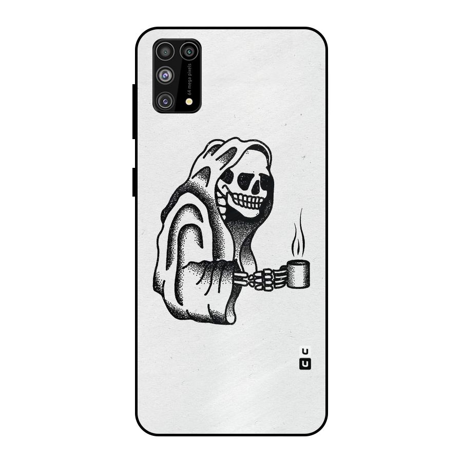 Dead But Coffee Metal Back Case for Galaxy F41