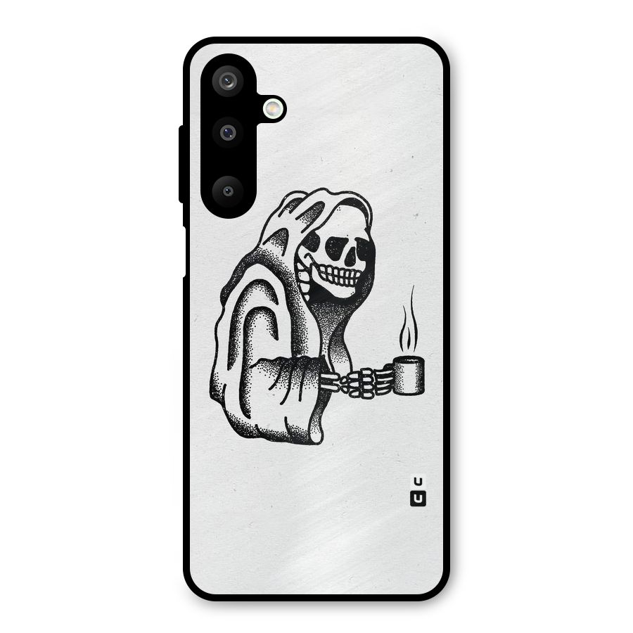 Dead But Coffee Metal Back Case for Galaxy M16