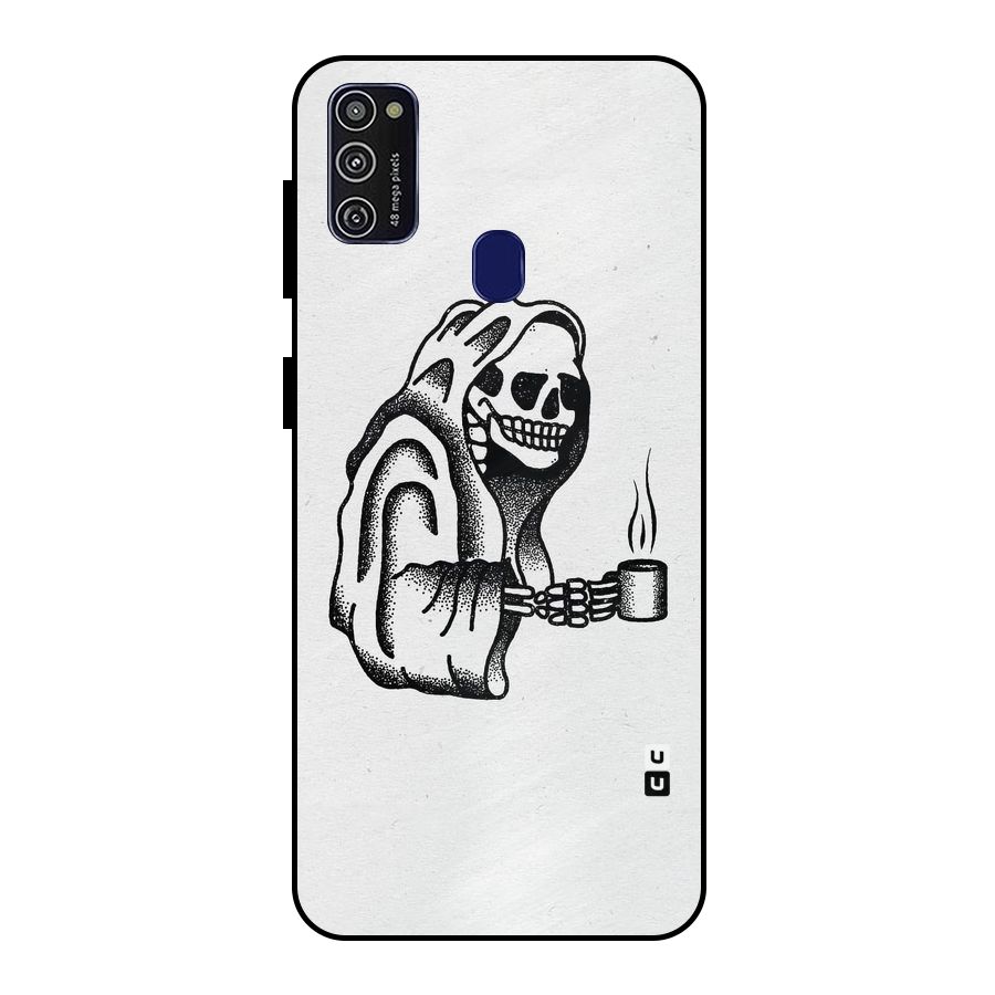 Dead But Coffee Metal Back Case for Galaxy M21