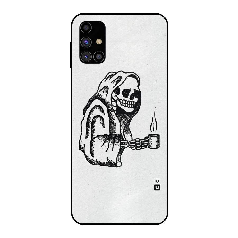 Dead But Coffee Metal Back Case for Galaxy M31s