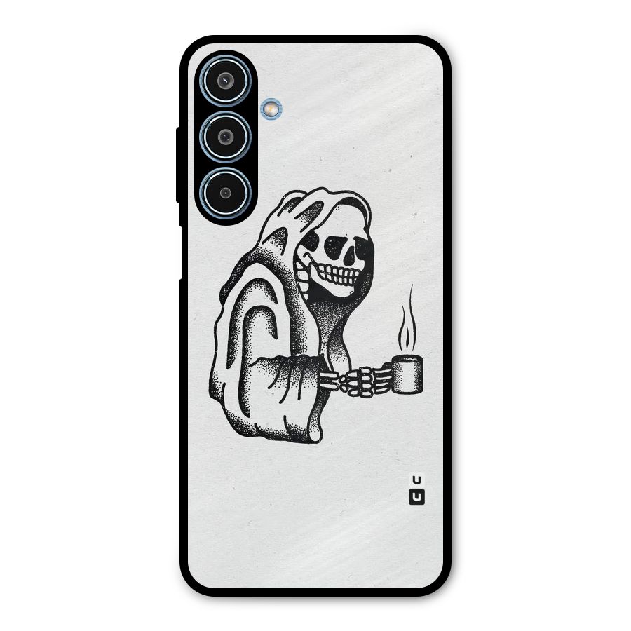 Dead But Coffee Metal Back Case for Galaxy M35