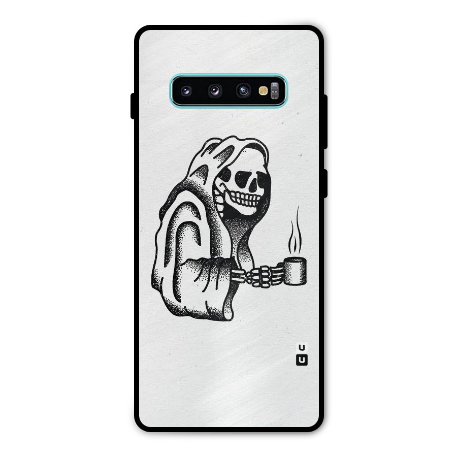 Dead But Coffee Metal Back Case for Galaxy S10 Plus