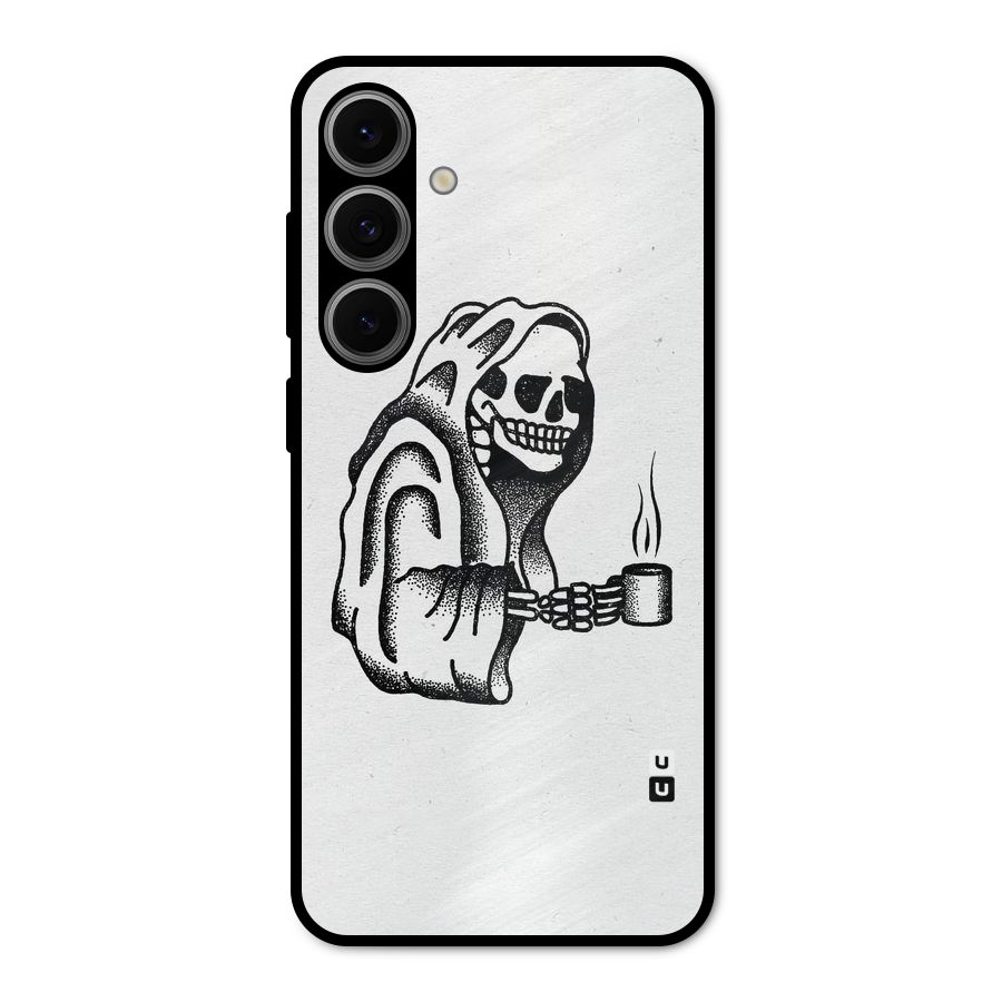 Dead But Coffee Metal Back Case for Galaxy S24 FE