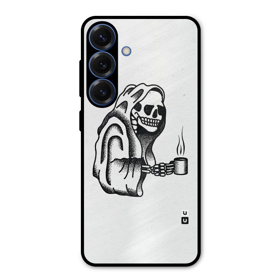 Dead But Coffee Metal Back Case for Galaxy S25
