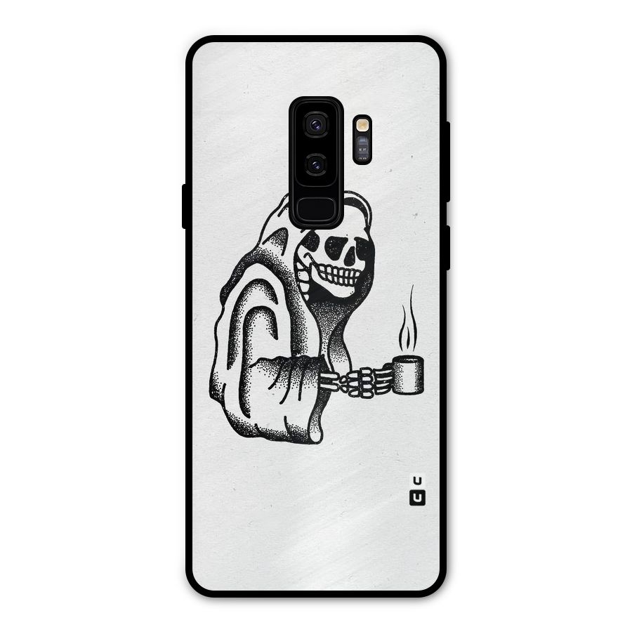 Dead But Coffee Metal Back Case for Galaxy S9 Plus