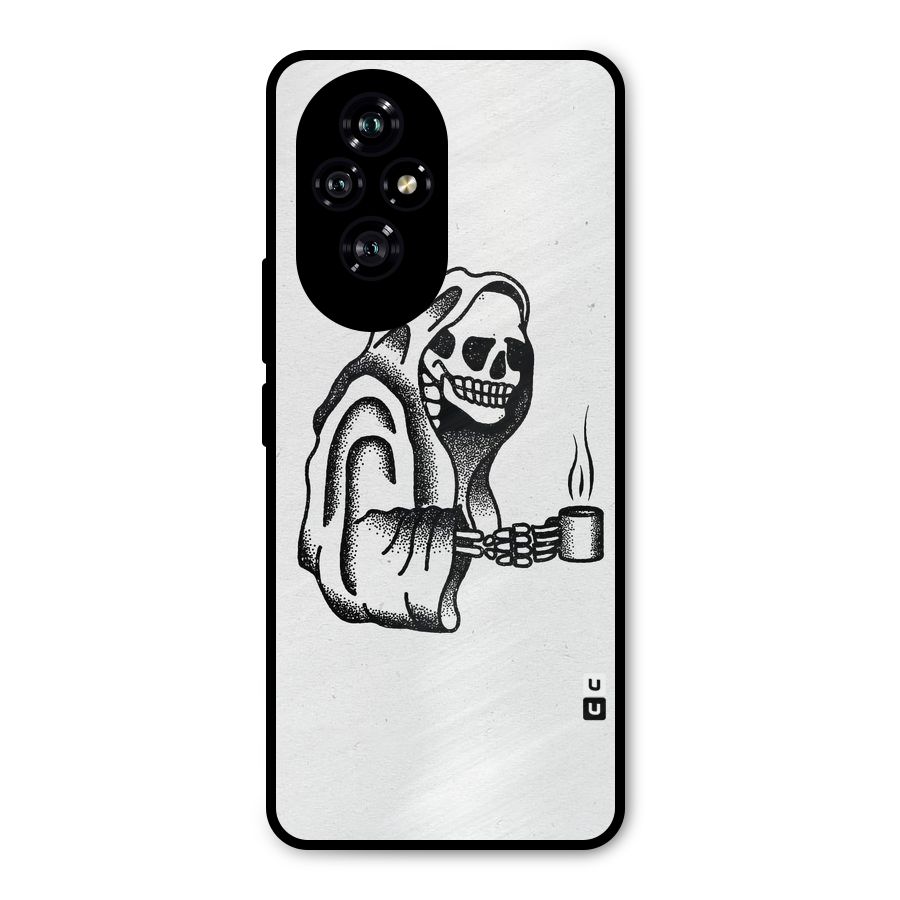 Dead But Coffee Metal Back Case for Honor 200