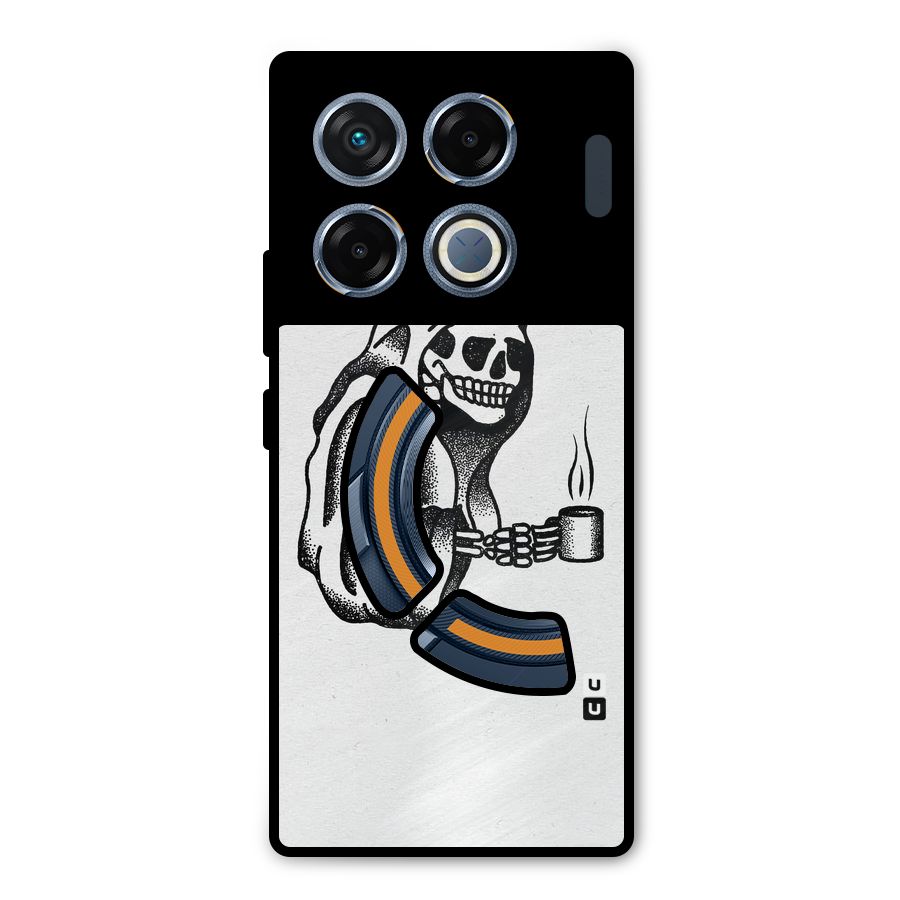 Dead But Coffee Metal Back Case for Infinix GT 20 Pro
