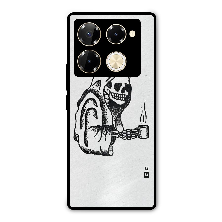 Dead But Coffee Metal Back Case for Infinix Note 40 Pro Plus