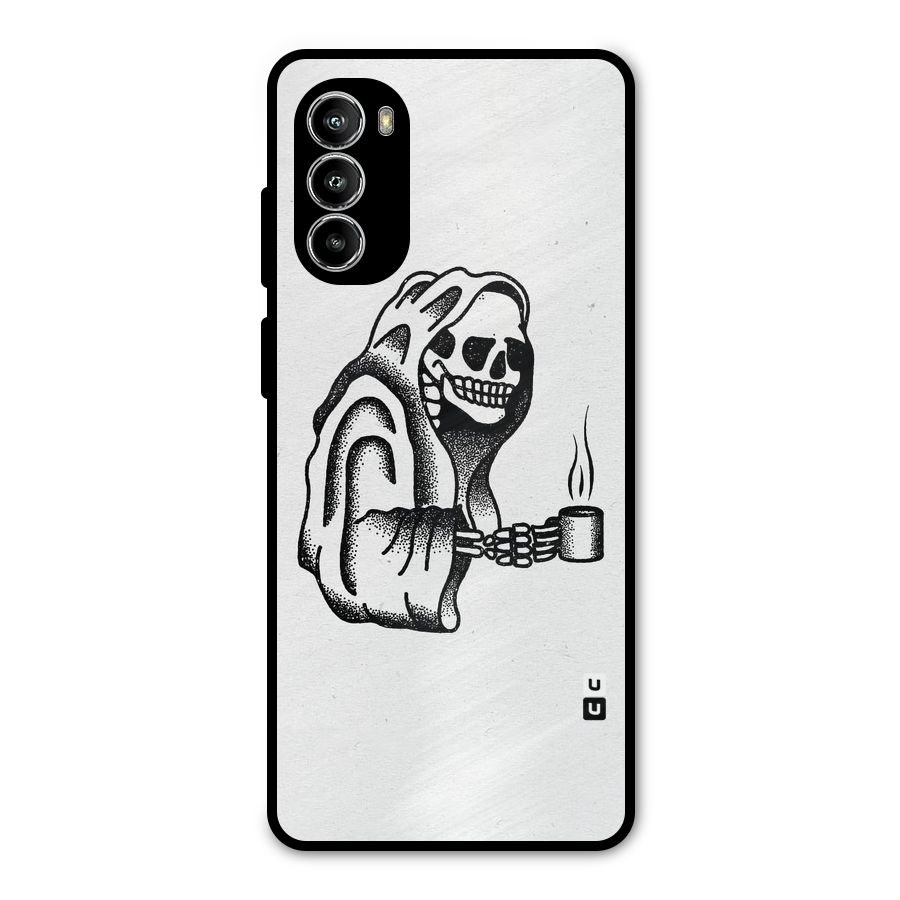 Dead But Coffee Metal Back Case for Moto G82