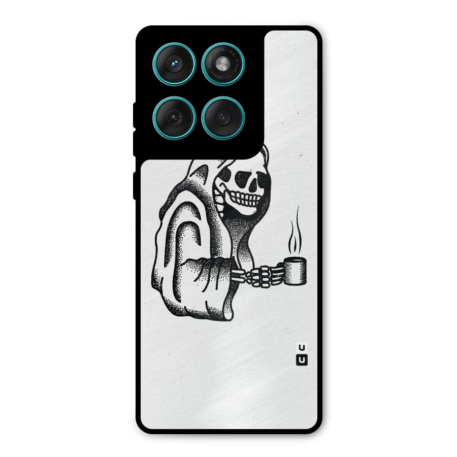Dead But Coffee Metal Back Case for Motorola Edge 60 Fusion